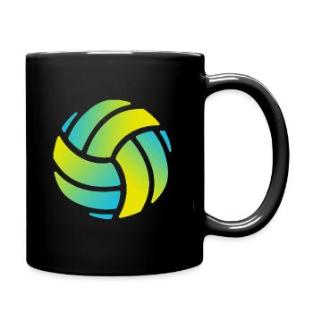 Ballon de sport de volleyball - Mug uni - noir - Droite