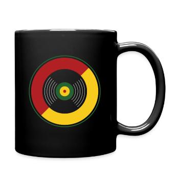 Reggae record music gift idea Jamaica - Full Colour Mug - black - Right