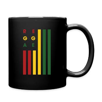 Reggae Jamaica Colors Flag Gift Idea Weed - Full Colour Mug - black - Right