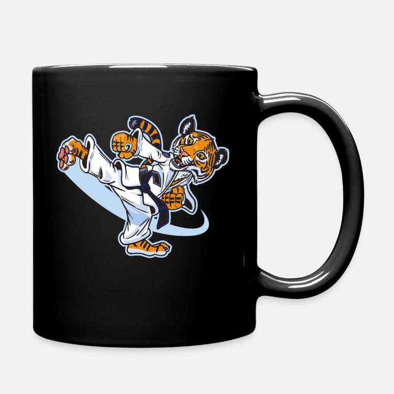 Karate Tiger - Full Colour Mug - black