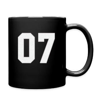 07 Football américain, Baseball maillot de sport numéro - Mug uni - noir - Droite