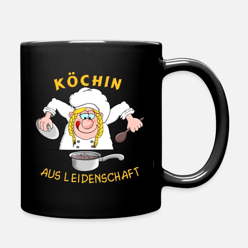 Köchin aus Leidenschaft - Tasse einfarbig - Schwarz