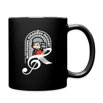 Mozart Sweet Portrait Note White Cool Gift - Full Colour Mug - black - Right