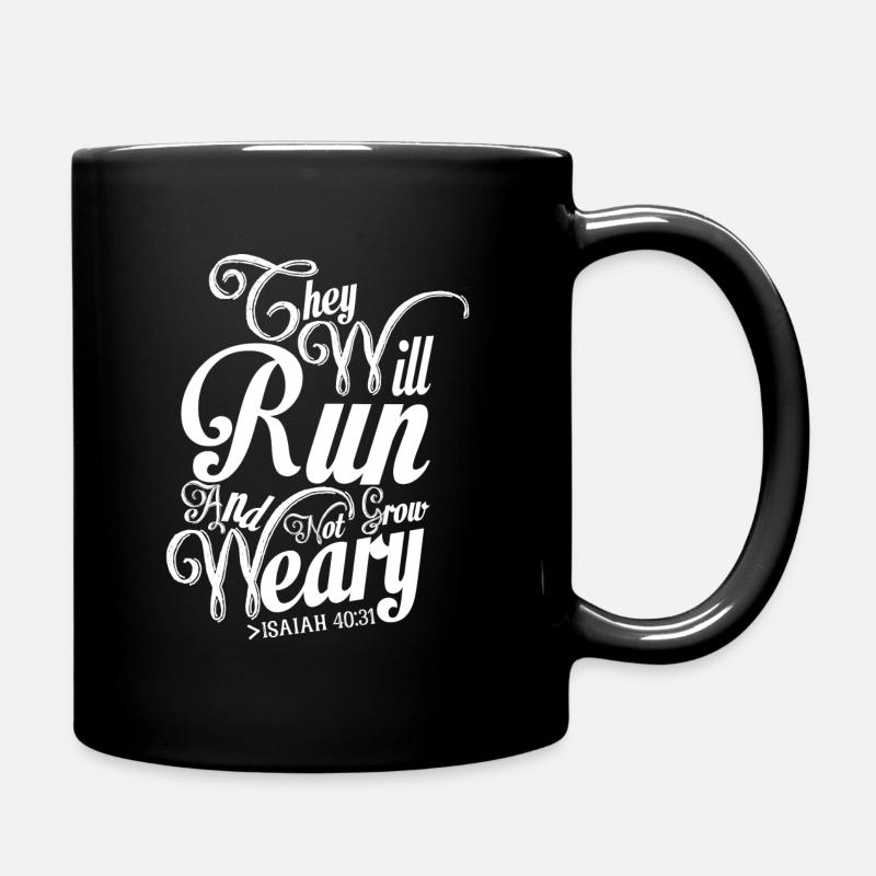 Christen sie werden laufen Geschenk - Tasse einfarbig - Schwarz