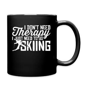 Le ski est une meilleure thérapie des sports d’hiver - Mug uni - noir - Droite