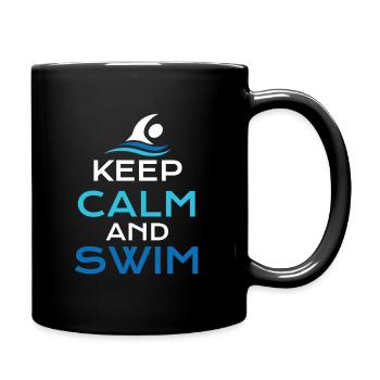 Schwimmen - Tasse einfarbig - Schwarz - Rechts