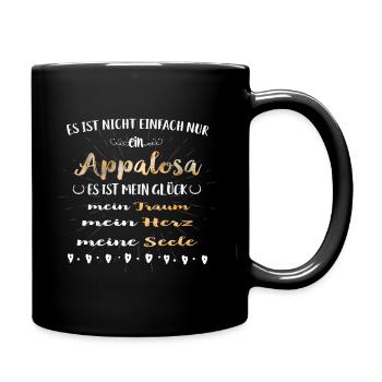 It's just an appalosa - heartfelt - Full Colour Mug - black - Right