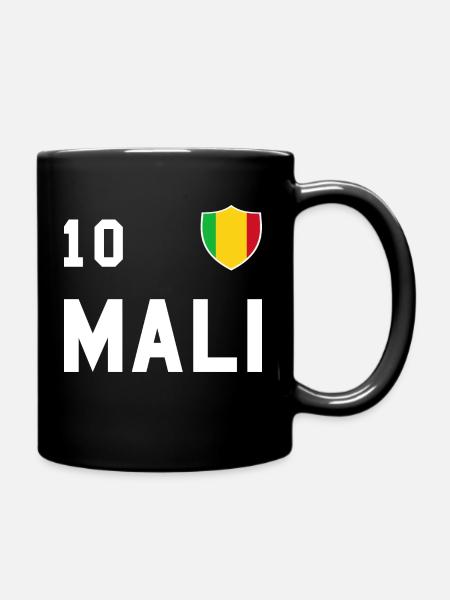 Équipe de football du drapeau du Mali cadeau d'équipe - Mug uni - noir