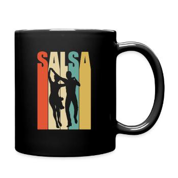 Salsa Dance Retro colorful Cool Gift - Full Colour Mug - black - Right