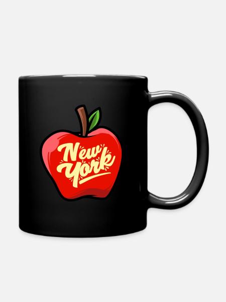 New York Big Apple Symbol Cooles Geschenk - Tasse einfarbig - Schwarz