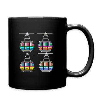 Cable car gondola cable car Seillieft Bergbahnen - Full Colour Mug - black - Right
