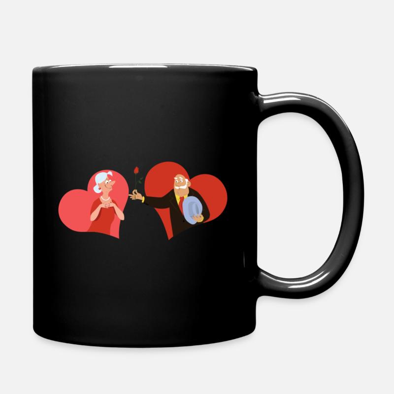 Diamantenhochzeit Goldene Hochzeit Silberhochzeit - Tasse einfarbig - Schwarz