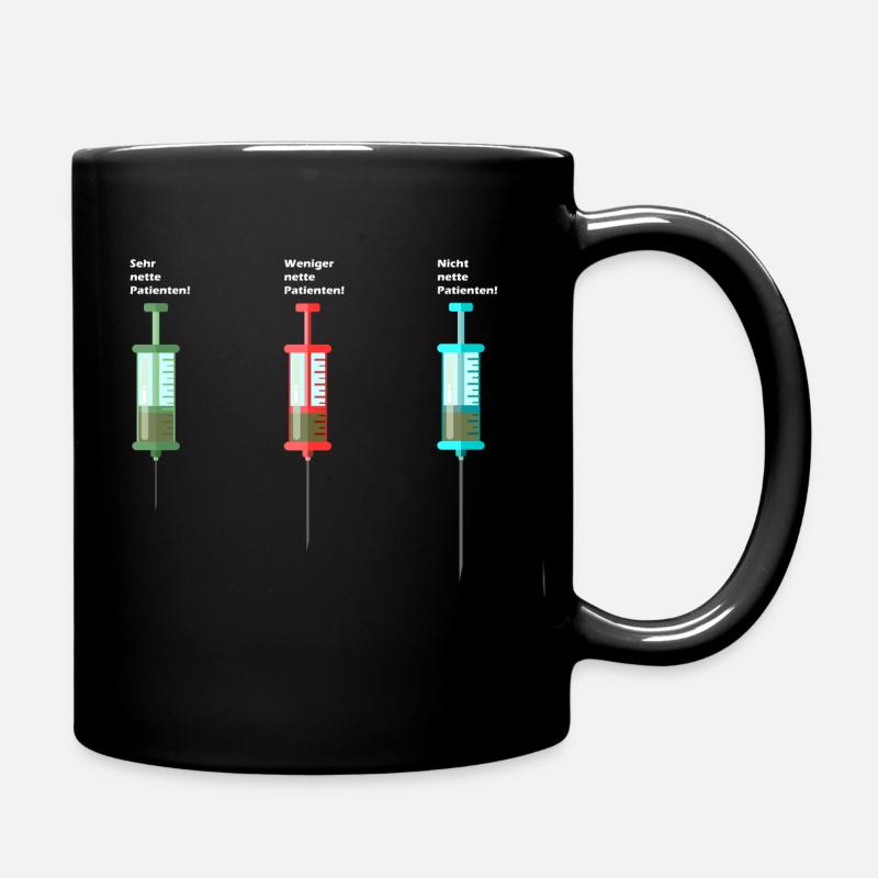 Spritze Arzt Krankenschwester Krankenpfleger - Tasse einfarbig - Schwarz