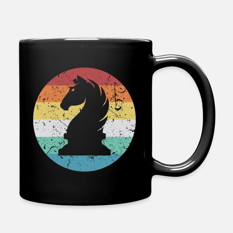 Schach Springer - Tasse einfarbig - Schwarz