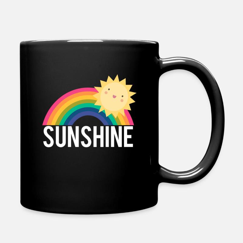 Sunshine Sommer rainbow Sun - Tasse einfarbig - Schwarz