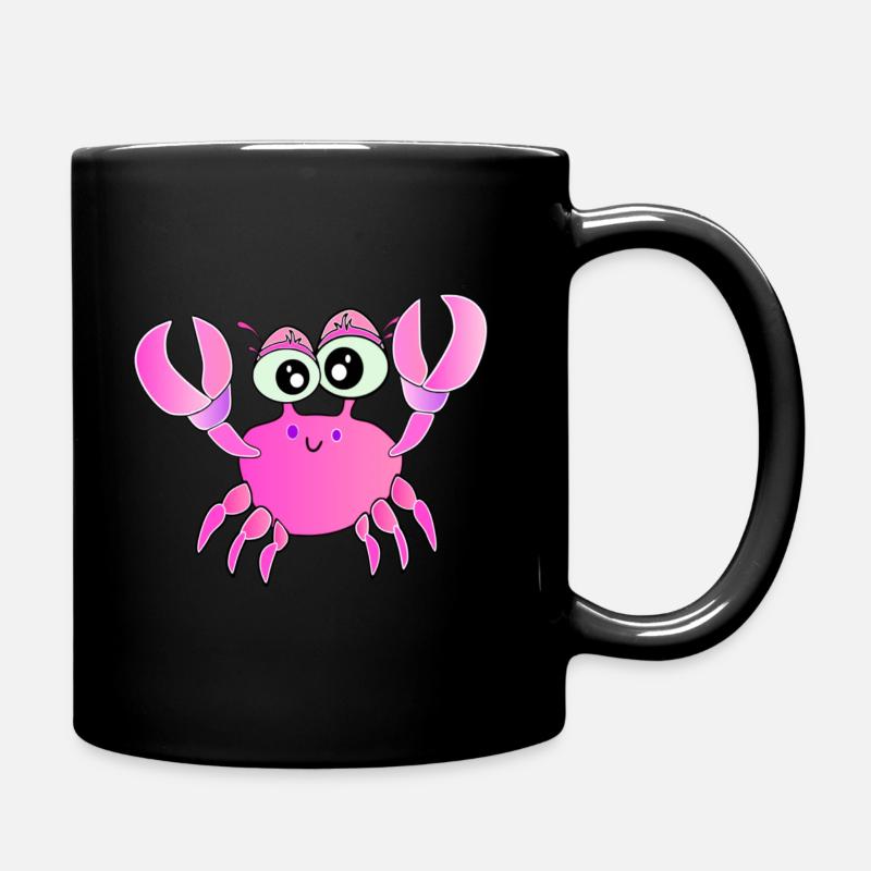 Krabben - Berta die Schnapp Krabbe - Tasse einfarbig - Schwarz