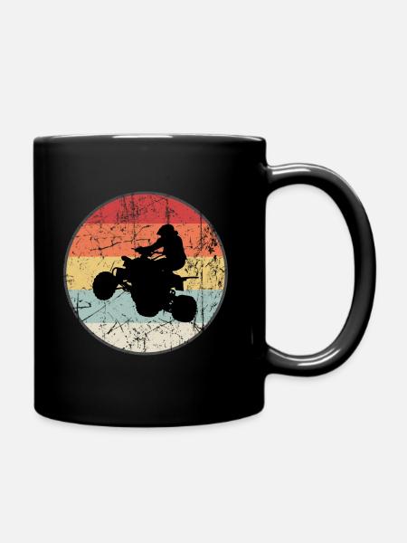 ATV quad retro - Full Colour Mug - black