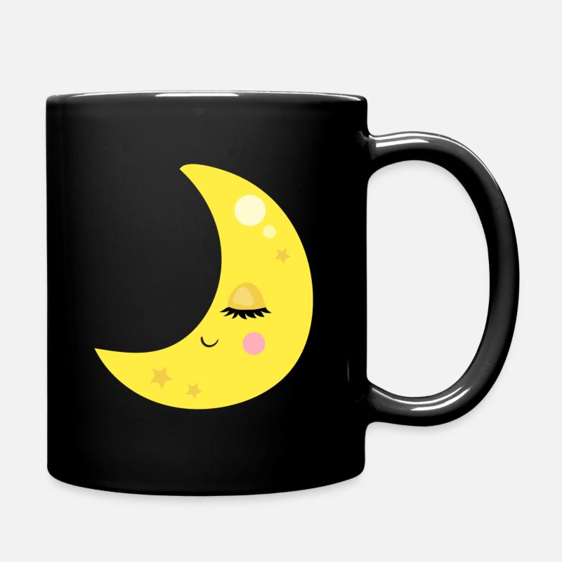 moon - Full Colour Mug - black