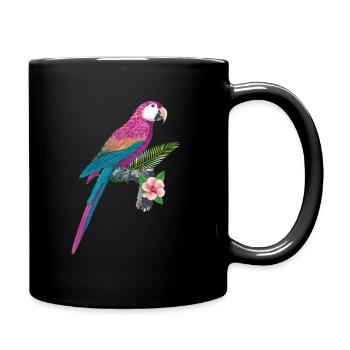 Papagei Ara Vogel Ornithologe Cooles Geschenk - Tasse einfarbig - Schwarz - Rechts