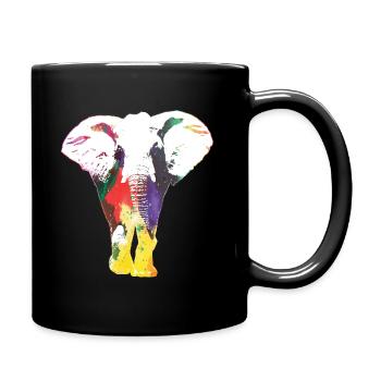 Elephant Rainbow Wildlife Cool Cadeau - Mug uni - noir - Droite