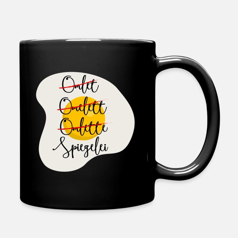 Omelette - oeuf au plat - Mug uni - noir