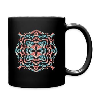 Muster - Tasse einfarbig - Schwarz - Rechts