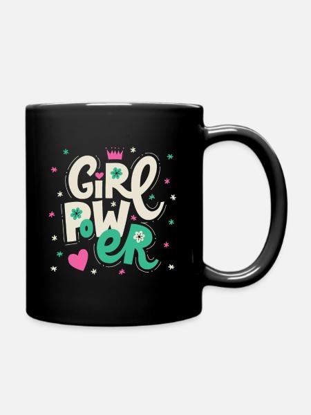Girl Power - Tasse einfarbig - Schwarz