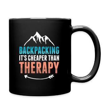 Backpacker Therapy - Full Colour Mug - black - Right