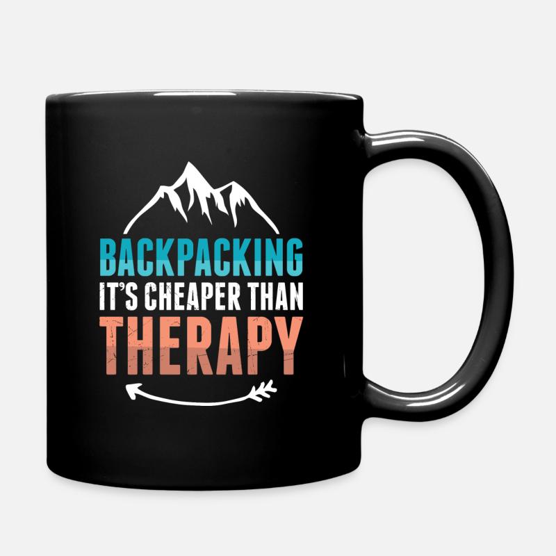 Backpacker thérapie - Mug uni - noir
