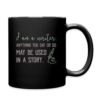0267 Geschichte | Autor | Schriftsteller | Story - Tasse einfarbig - Schwarz - Rechts