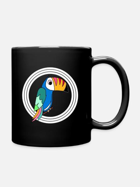 i love tukans - niedlicher vogel Tukan - Tasse einfarbig - Schwarz