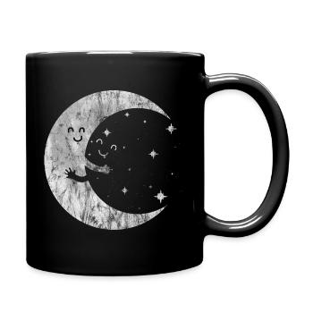Mond - Tasse einfarbig - Schwarz - Rechts