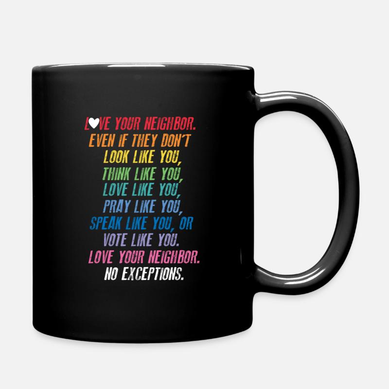 Toleranz - Tasse einfarbig - Schwarz