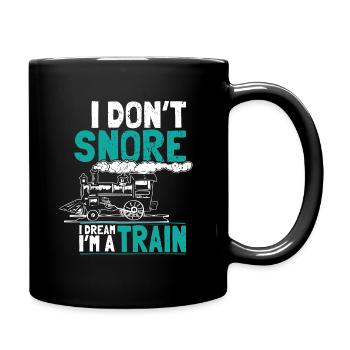 Ronfler comme un train rêve - Mug uni - noir - Droite