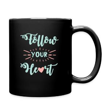 C’est le cœur qui suit le sort - Mug uni - noir - Droite