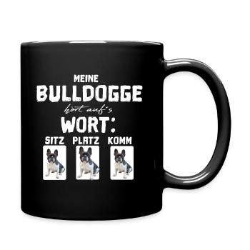 Französische Bulldogge french bulldog FRENCHIE - Full Colour Mug - black - Right