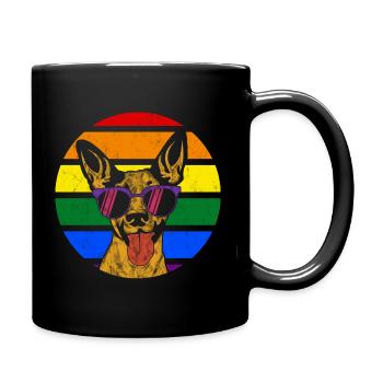 Gay Hund - Tasse einfarbig - Schwarz - Rechts