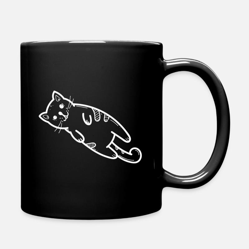 Katze - Tasse einfarbig - Schwarz