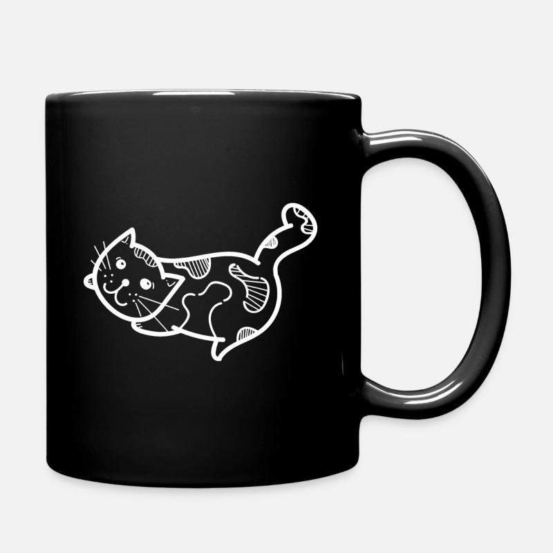 Kätzchen - Tasse einfarbig - Schwarz