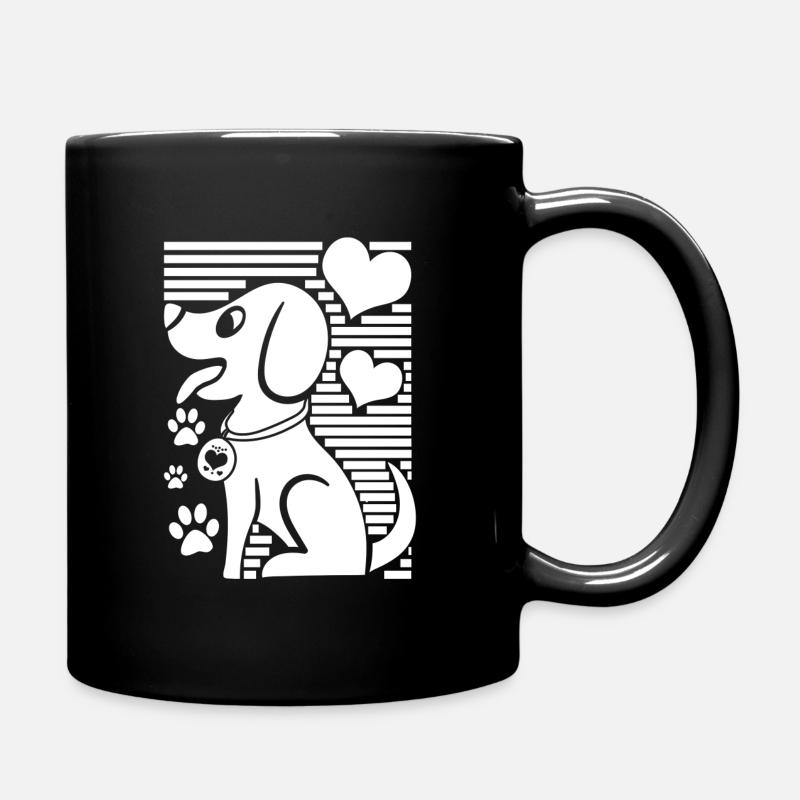 Amour des chiens Idée de cadeau - Mug uni - noir