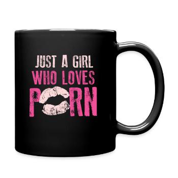 Porn Girl Girl Woman - Full Colour Mug - black - Right