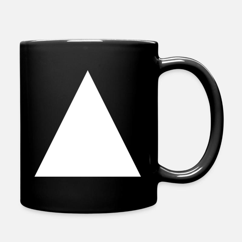 Dreieck Weiß - Tasse einfarbig - Schwarz