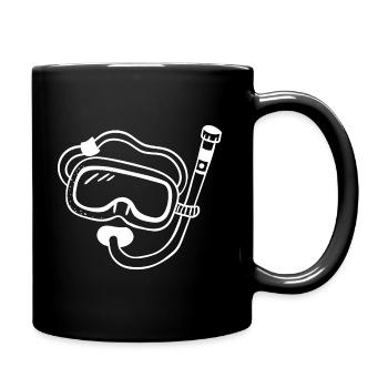 Masque de plongée en apnée Idée cadeau de plongée en apnée - Mug uni - noir - Droite