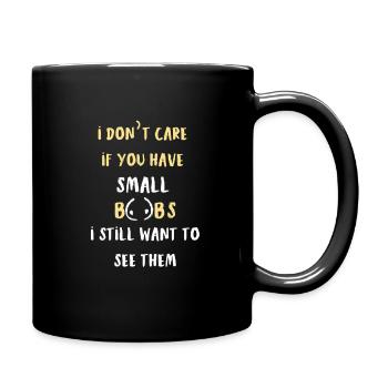 Kleine Brüste - Tasse einfarbig - Schwarz - Rechts