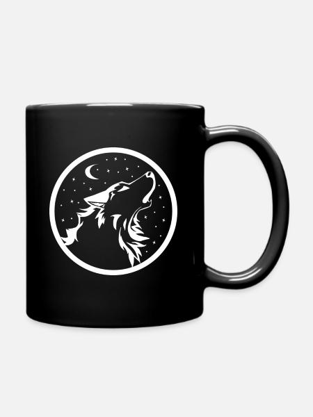 Le loup hurlant - Mug uni - noir