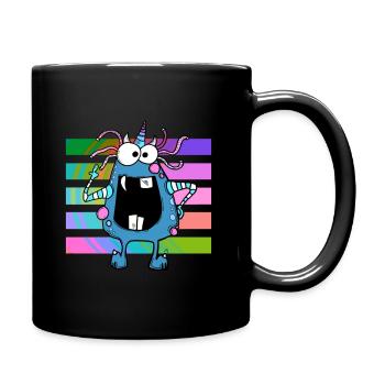 Funny crazy monster - Full Colour Mug - black - Right