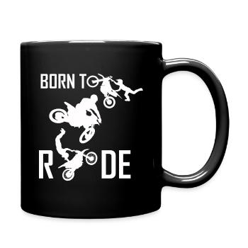 motorrad - Tasse einfarbig - Schwarz - Rechts