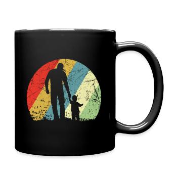 Père et fils vintage rétro - Mug uni - noir - Droite