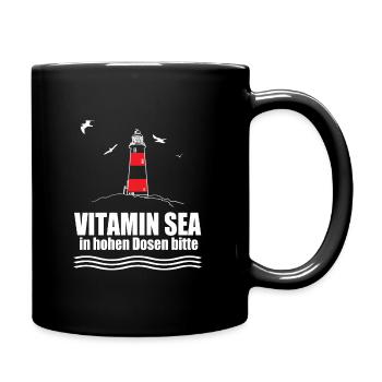 Vitamin Sea in hohen Dosen bitte - Tasse einfarbig - Schwarz - Rechts