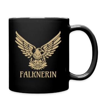 Falknerin Falke Adler Greifvogel Falknerei Falkner - Tasse einfarbig - Schwarz - Rechts